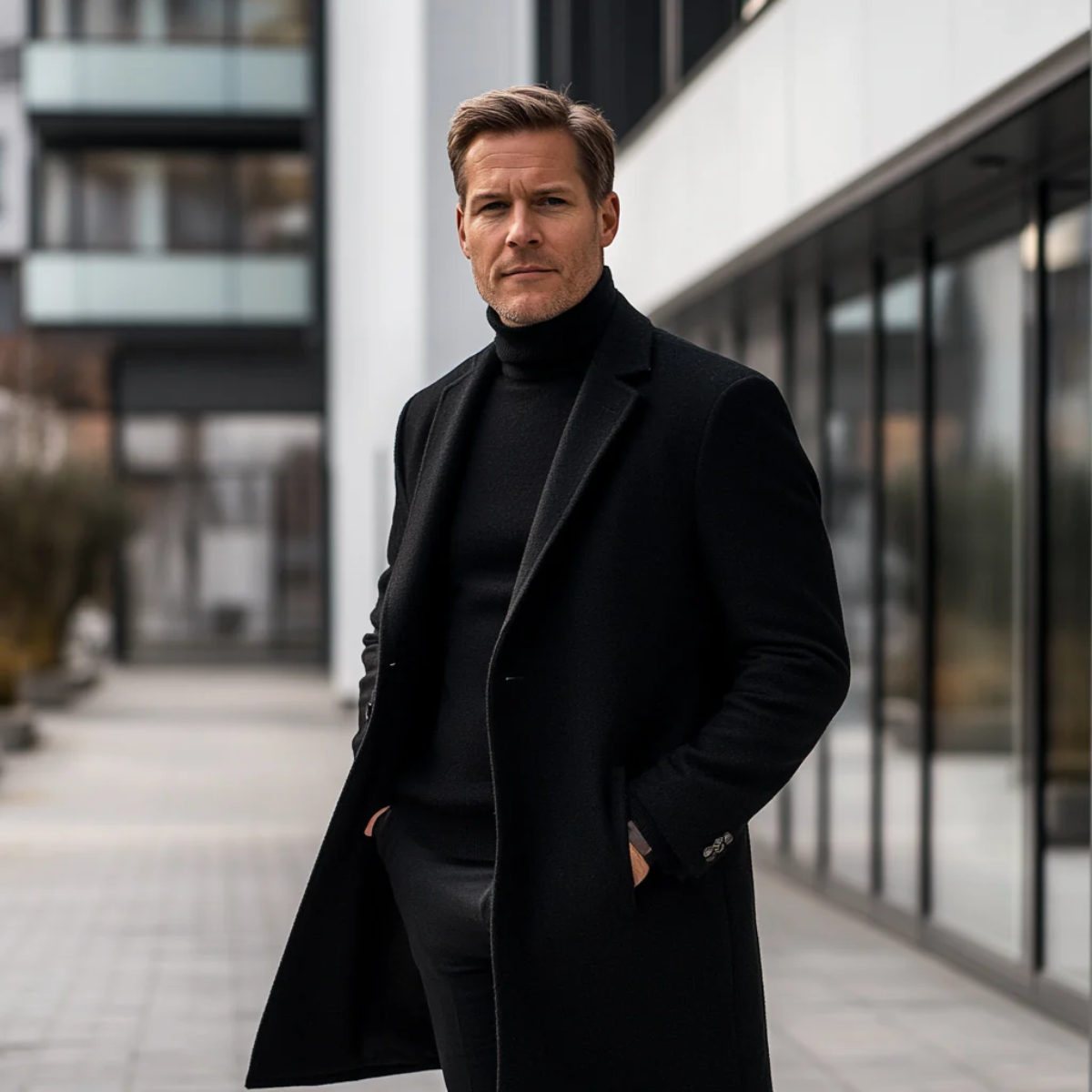 Dorchester™ | Manteau d’Hiver en Laine Gris Luxe