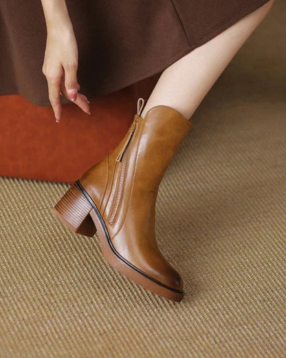 Valorine™ | Botte en cuir noire, élégante et intemporelle
