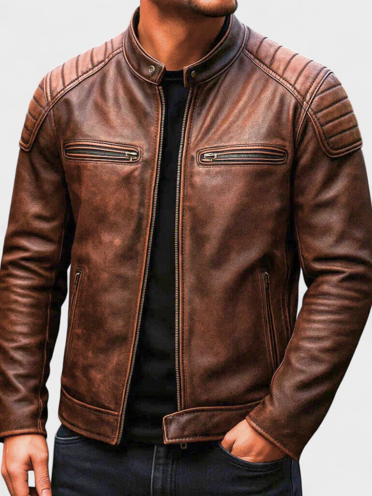 Troels™ | Veste en cuir vintage pour homme