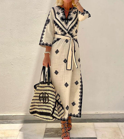 Laluna™ | Robe Mi-Manche Col en V