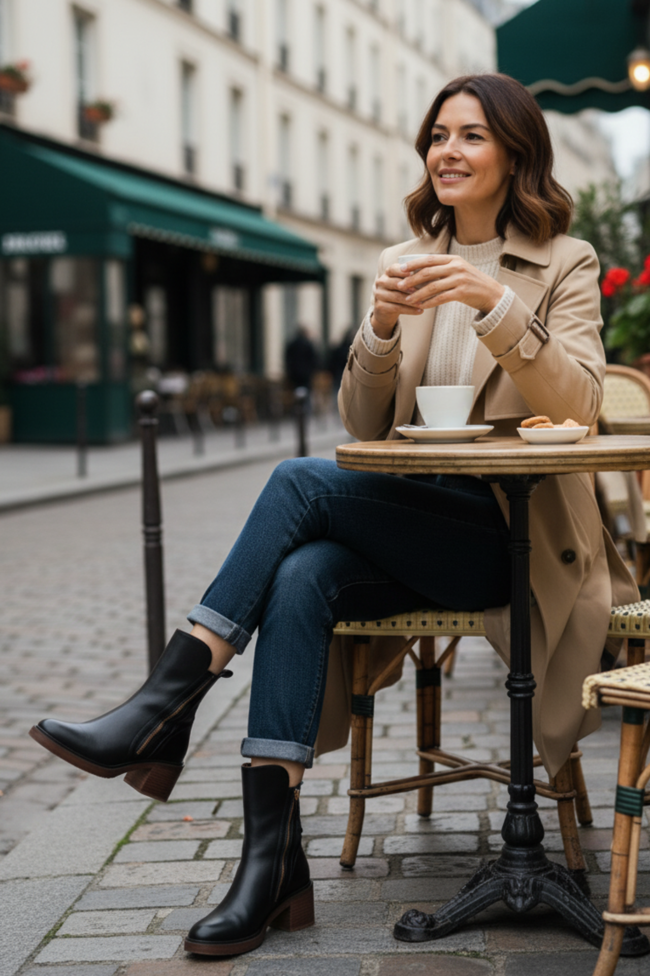 Valorine™ | Botte en cuir noire, élégante et intemporelle