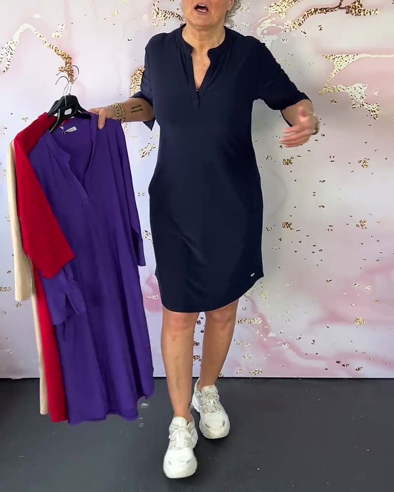 Héloïse™ | Robe Col V Droit