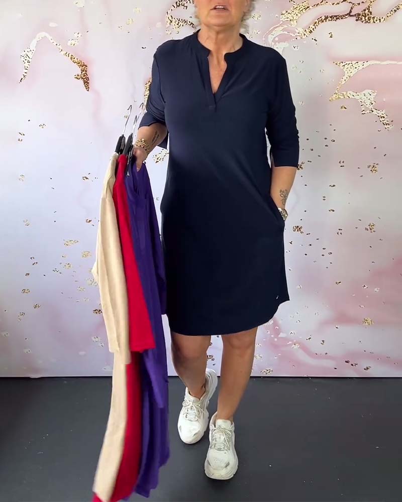 Héloïse™ | Robe Col V Droit