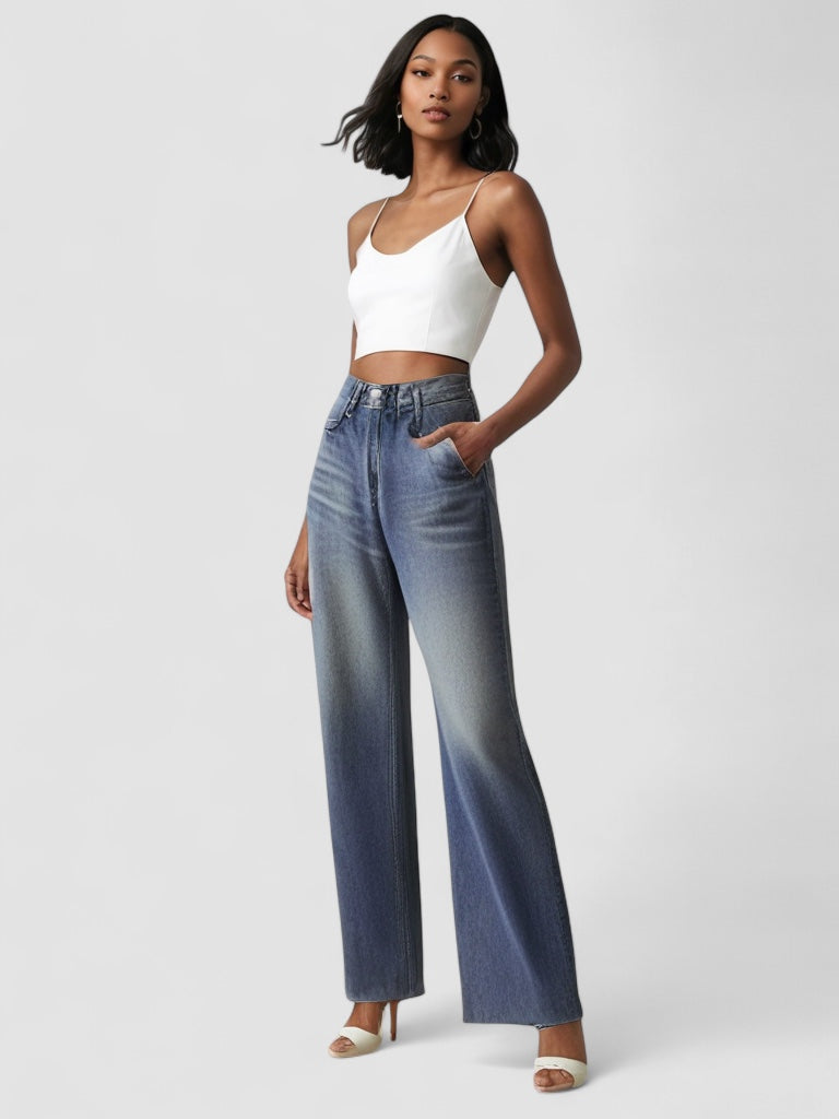 Aure™ | Jeans à Coupe Large et Effet Vintage