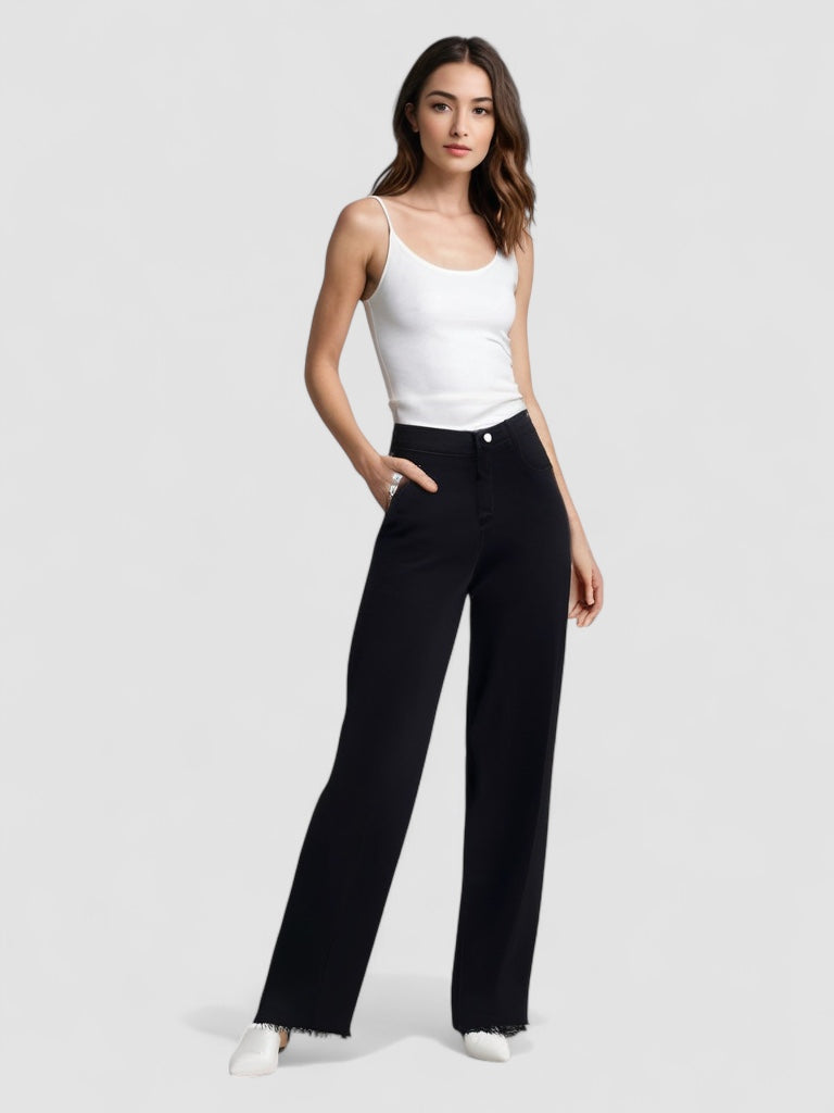 Sixtine™ | Jean Noir avec Finition Brute