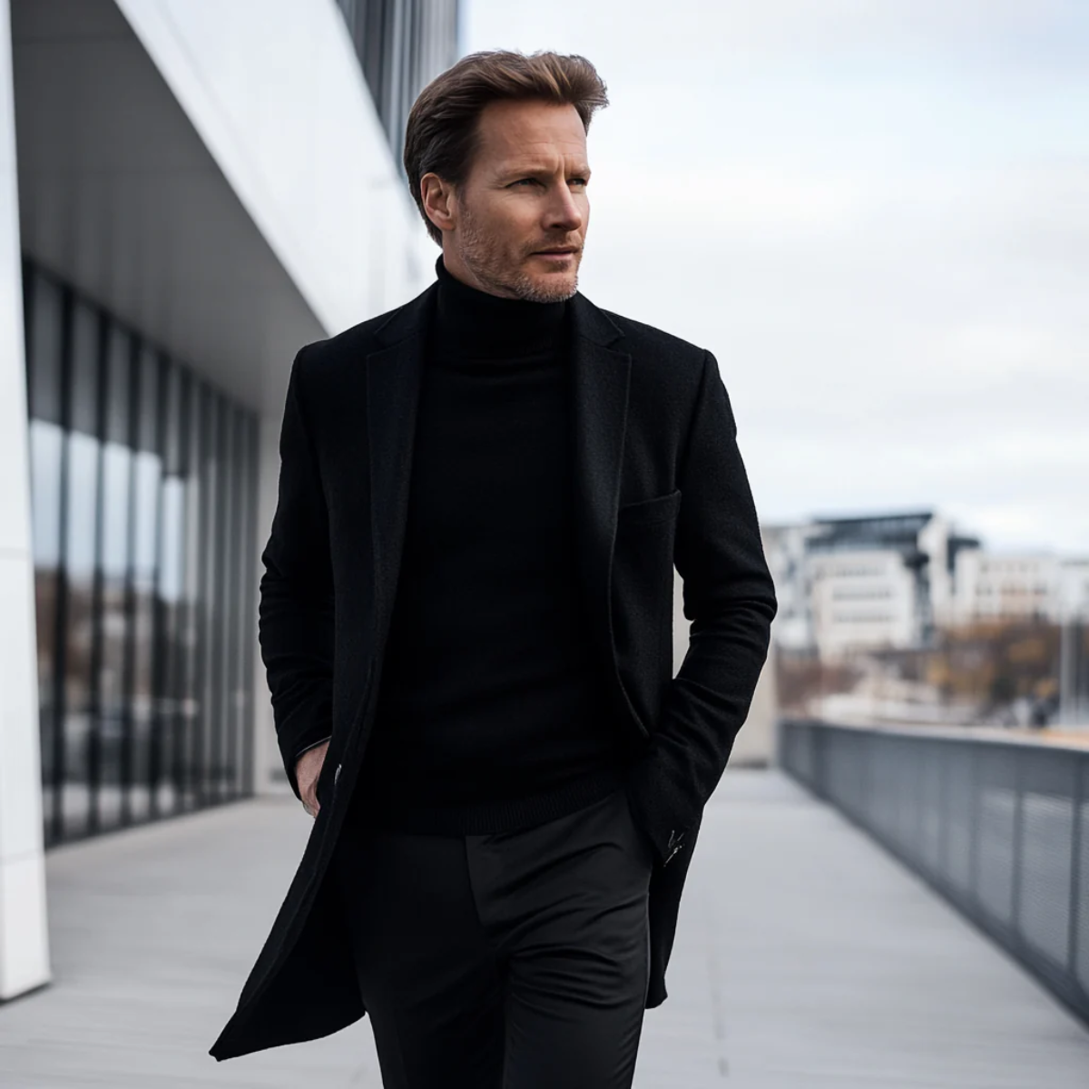 Dorchester™ | Manteau d’Hiver en Laine Gris Luxe