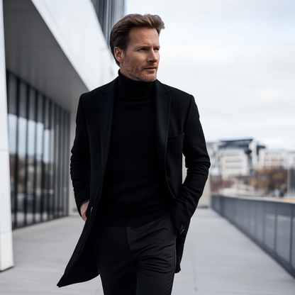 Dorchester™ | Manteau d’Hiver en Laine Gris Luxe