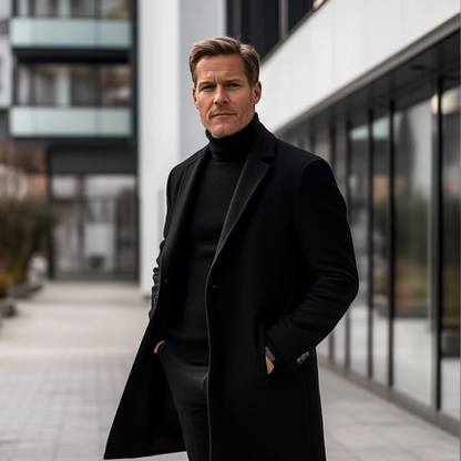 Dorchester™ | Manteau d’Hiver en Laine Gris Luxe