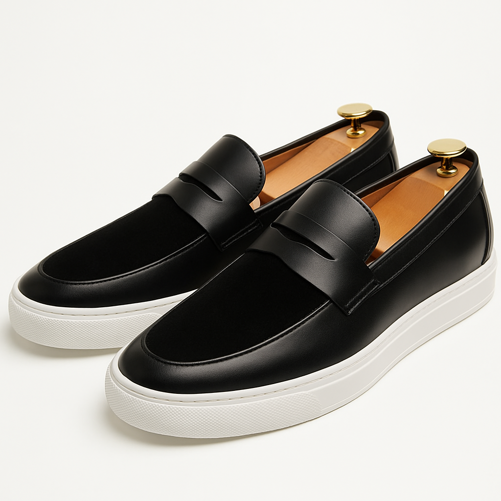 Hippolyte™ | Mocassins Homme en Daim Noir