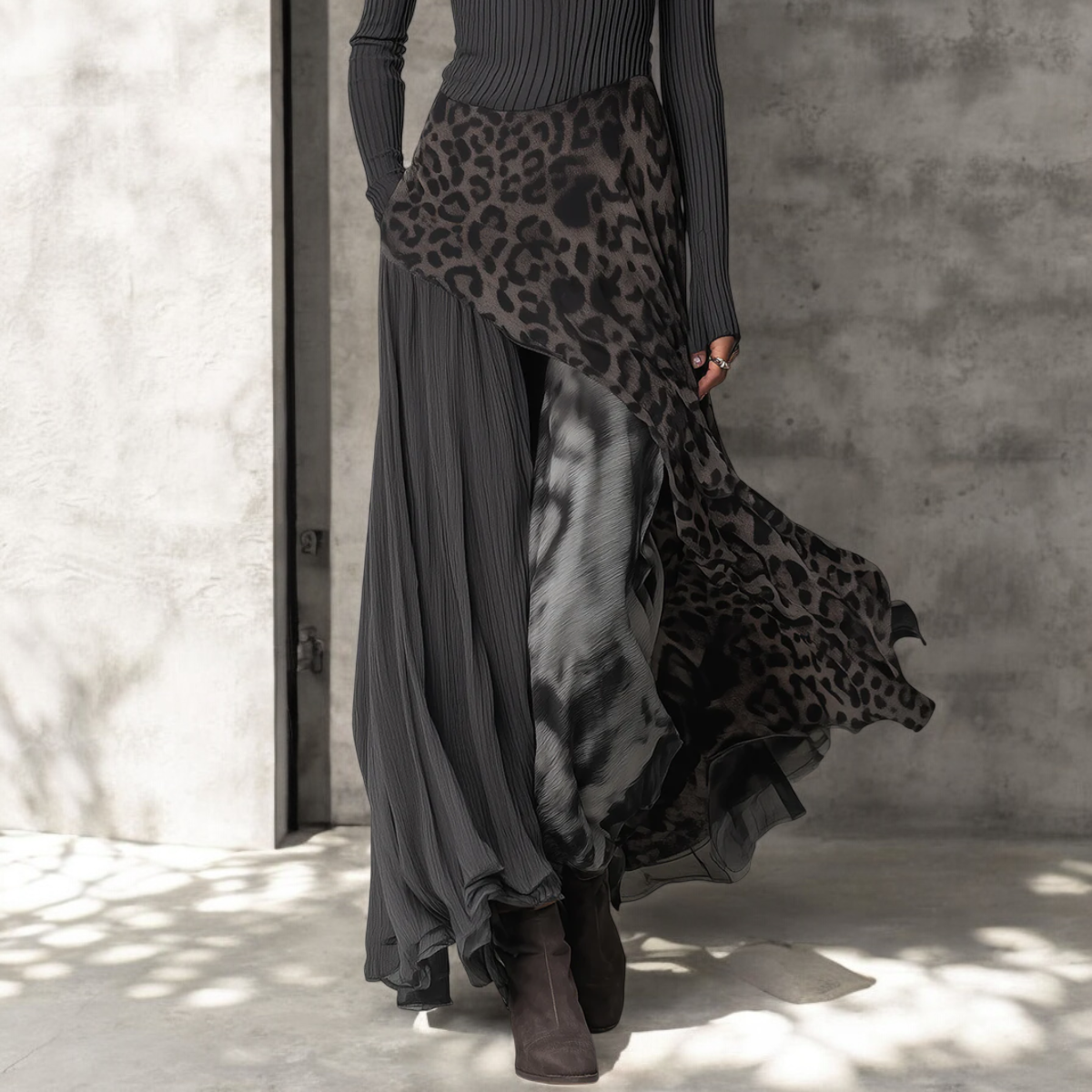 NIKEM™ | Robe Longue Léopard