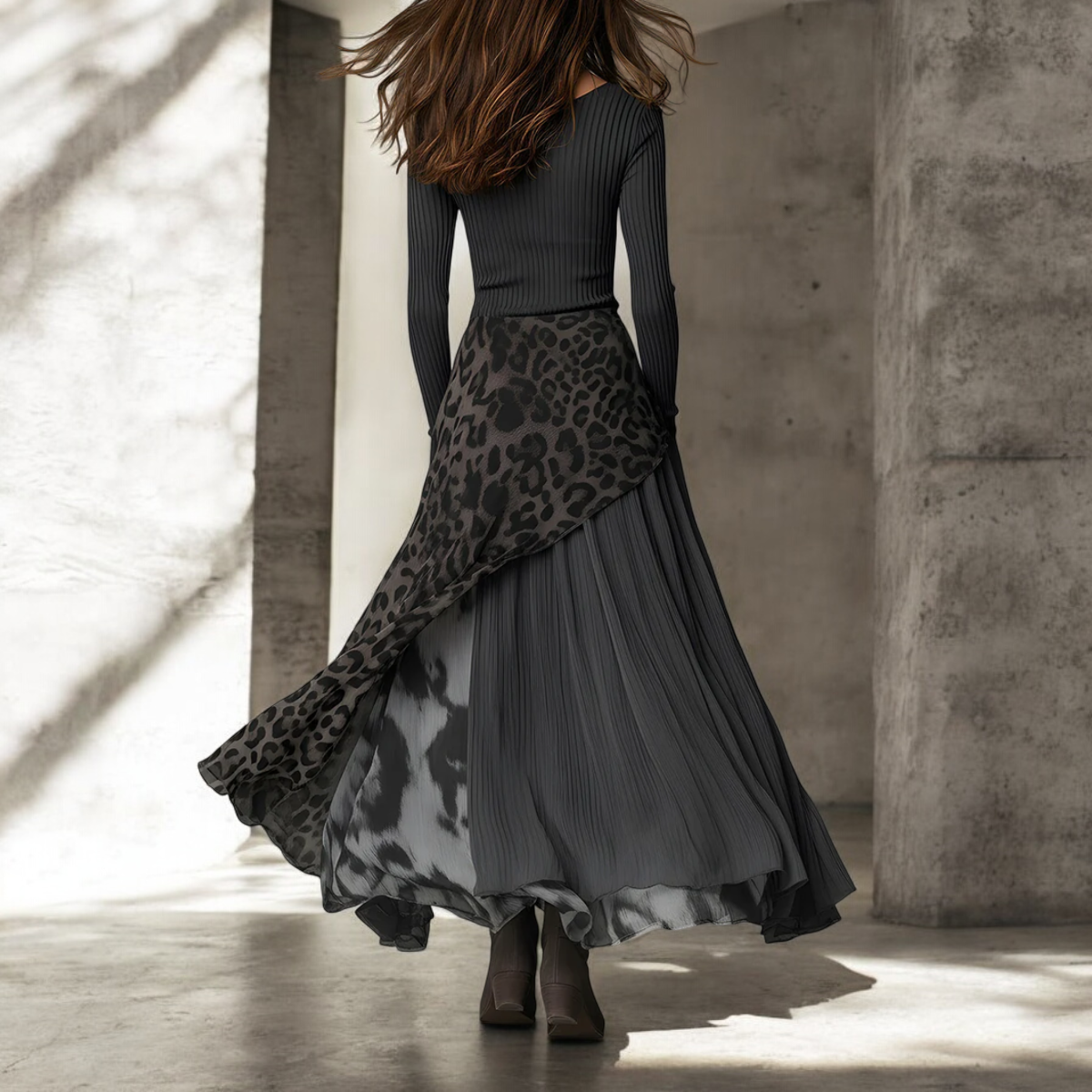 NIKEM™ | Robe Longue Léopard