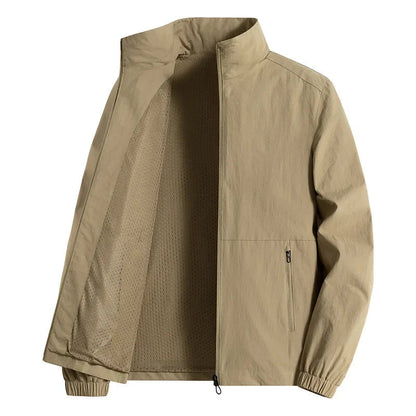 Amaury™ | Veste Coupe-Vent Noire avec Fermeture Éclair