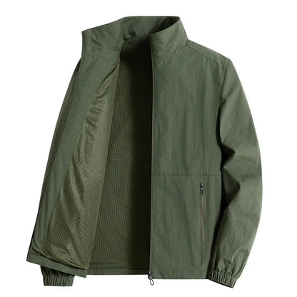 Amaury™ | Veste Coupe-Vent Noire avec Fermeture Éclair