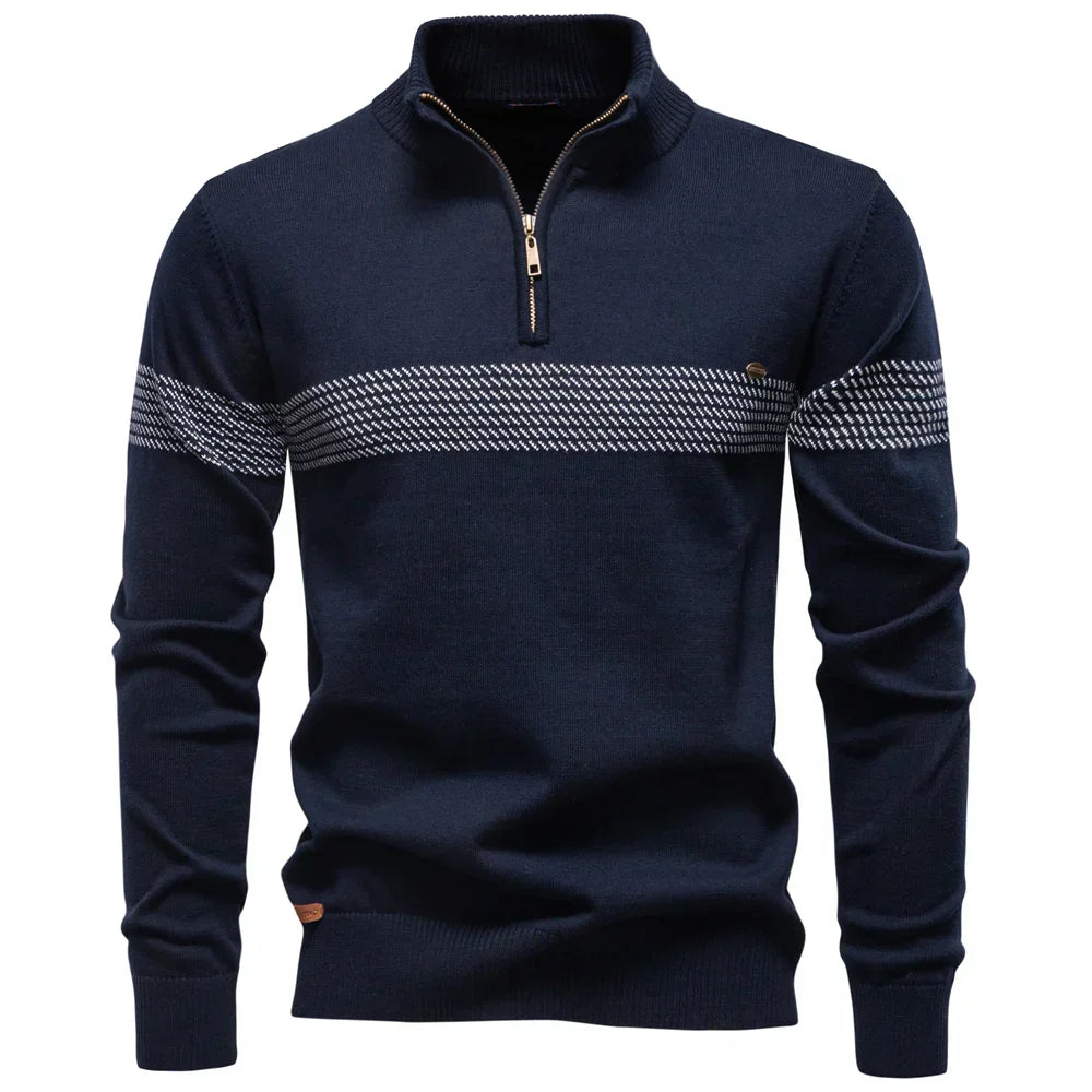 LYON™ |  PULL CLASSIQUE EN MAILLE DEMI-ZIP