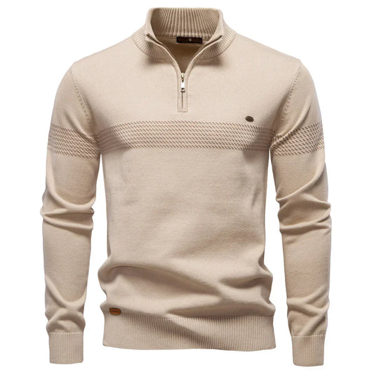 LYON™ |  PULL CLASSIQUE EN MAILLE DEMI-ZIP