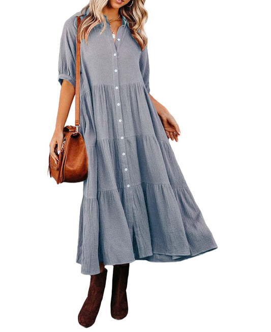 Inaya™ | Robe Élégante à Col V