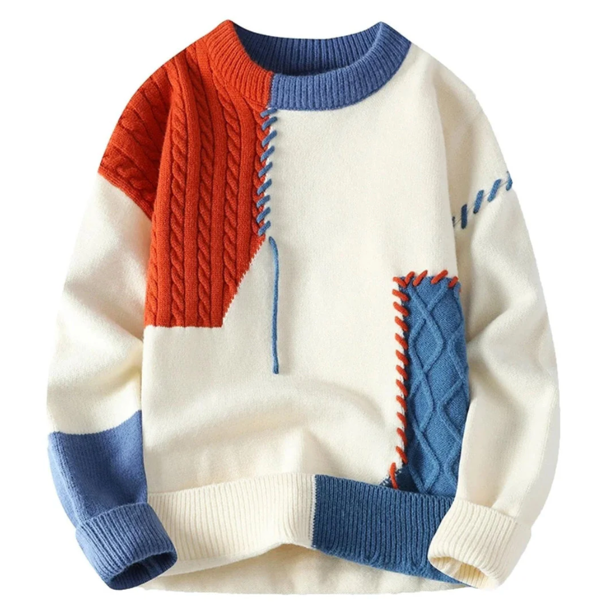Bruno™ | Pull Patchwork Confortable