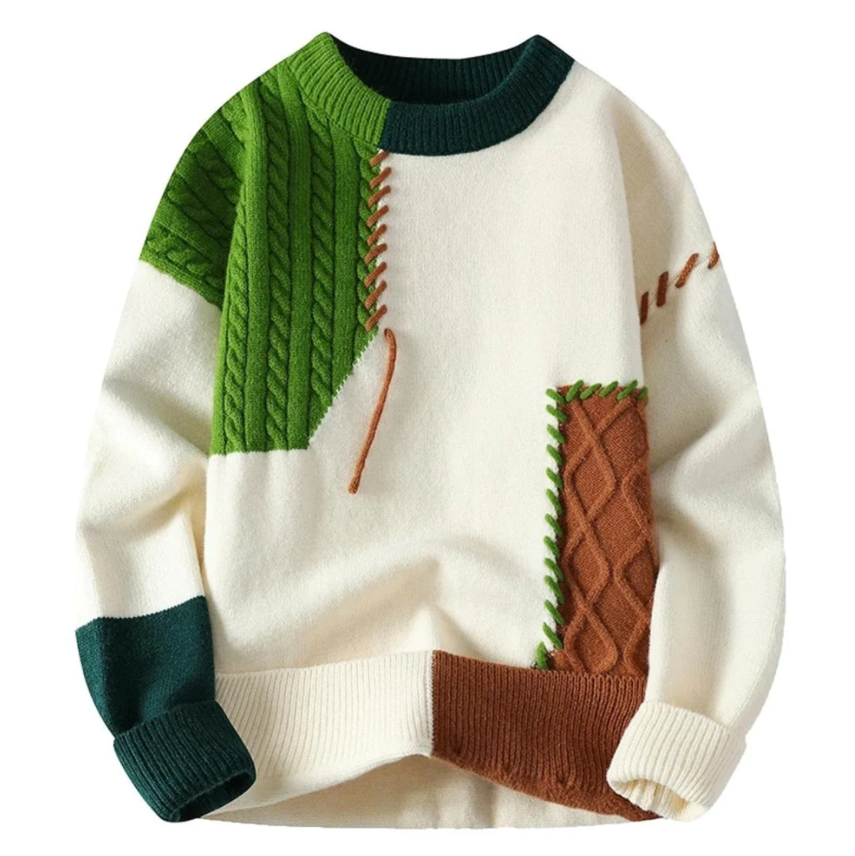 Bruno™ | Pull Patchwork Confortable
