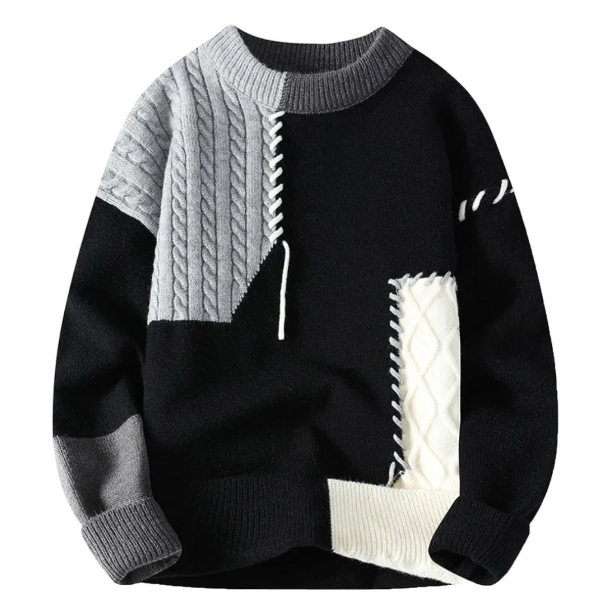 Bruno™ | Pull Patchwork Confortable