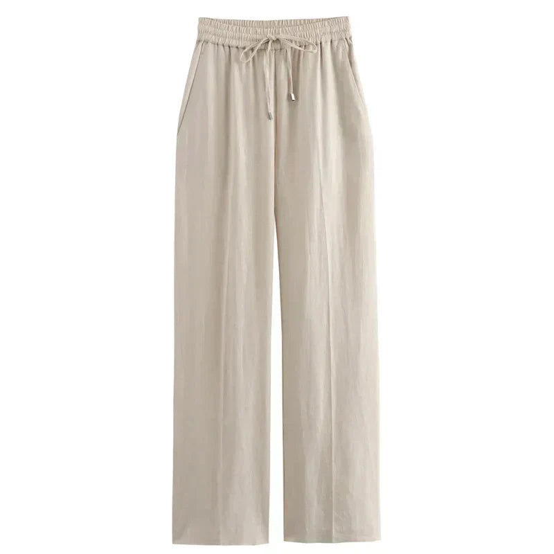Alizée™ | Pantalon Confortable Taille Haute en Tissu Doux