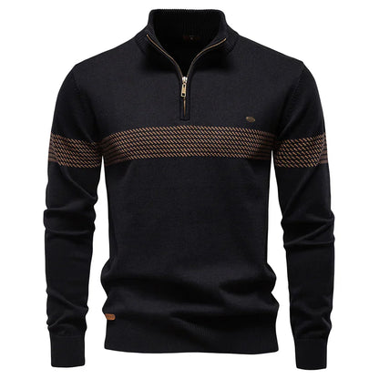 LYON™ |  PULL CLASSIQUE EN MAILLE DEMI-ZIP