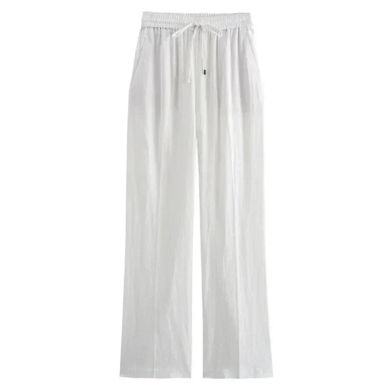 Alizée™ | Pantalon Confortable Taille Haute en Tissu Doux