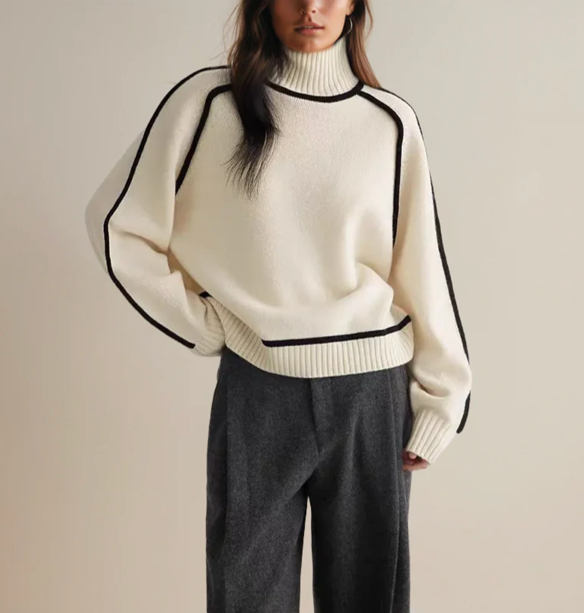 Solange™ | Pull Col Roulé Essential
