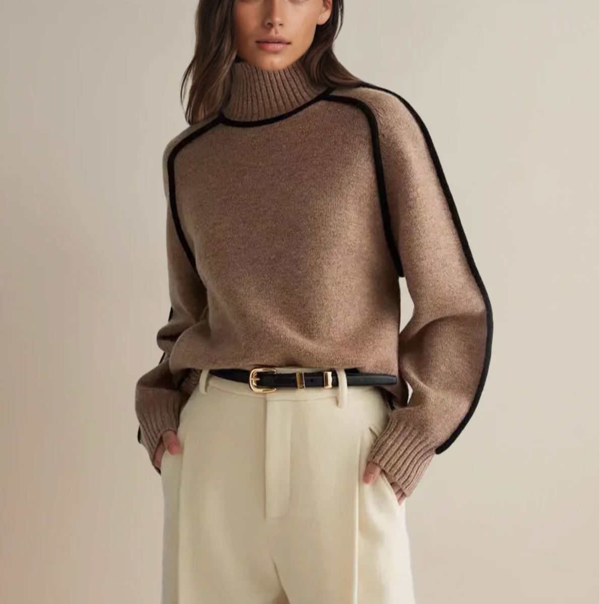 Solange™ | Pull Col Roulé Essential