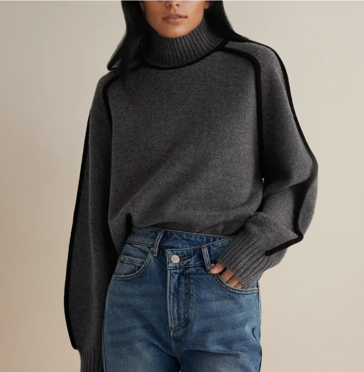 Solange™ | Pull Col Roulé Essential
