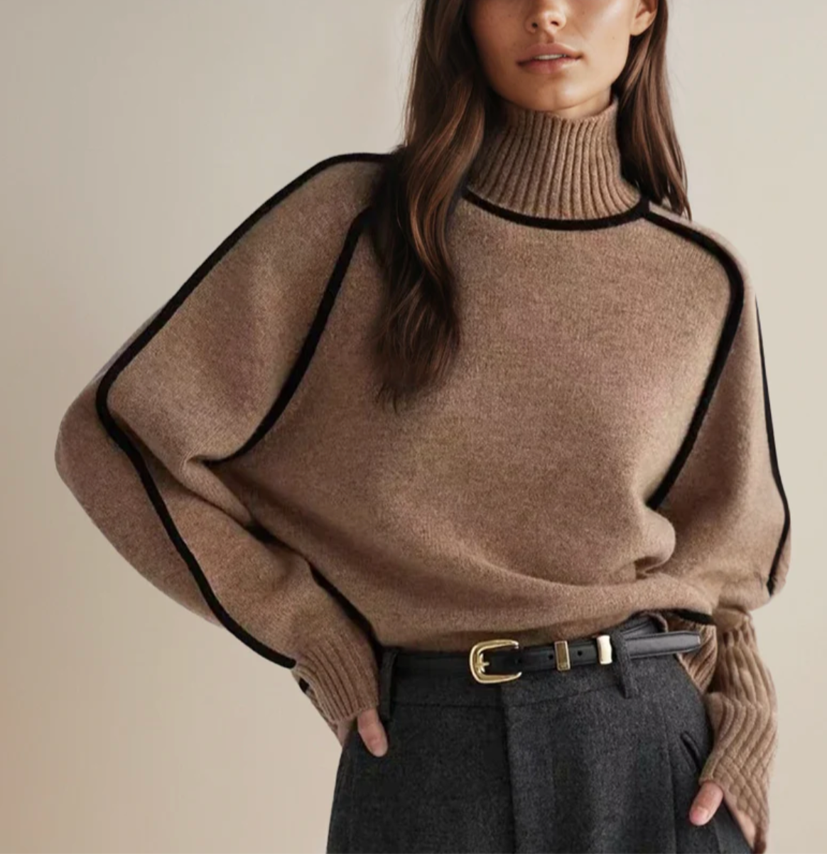 Solange™ | Pull Col Roulé Essential