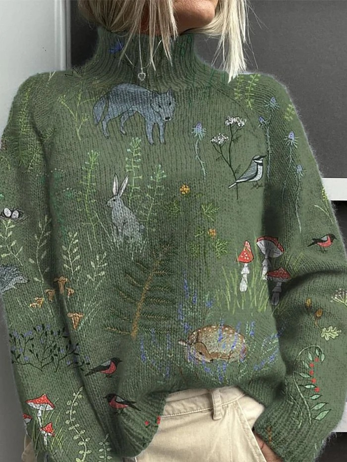 Apolline™ | Pull Brodé Jardin Sauvage