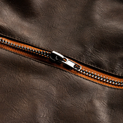 Henri™ | Veste en Cuir Classique Vintage Marron