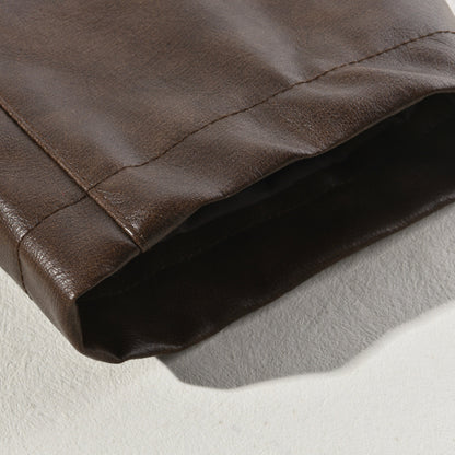 Henri™ | Veste en Cuir Classique Vintage Marron