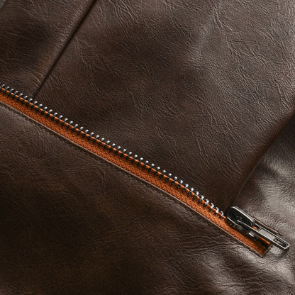 Henri™ | Veste en Cuir Classique Vintage Marron