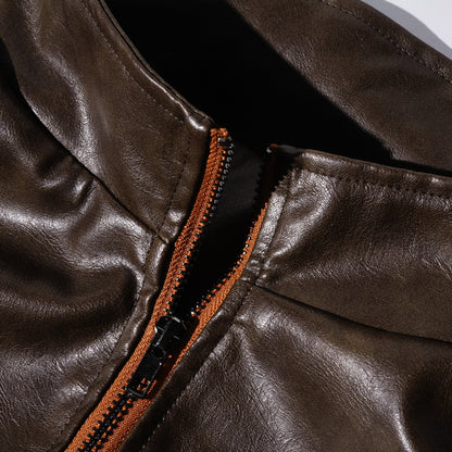 Henri™ | Veste en Cuir Classique Vintage Marron