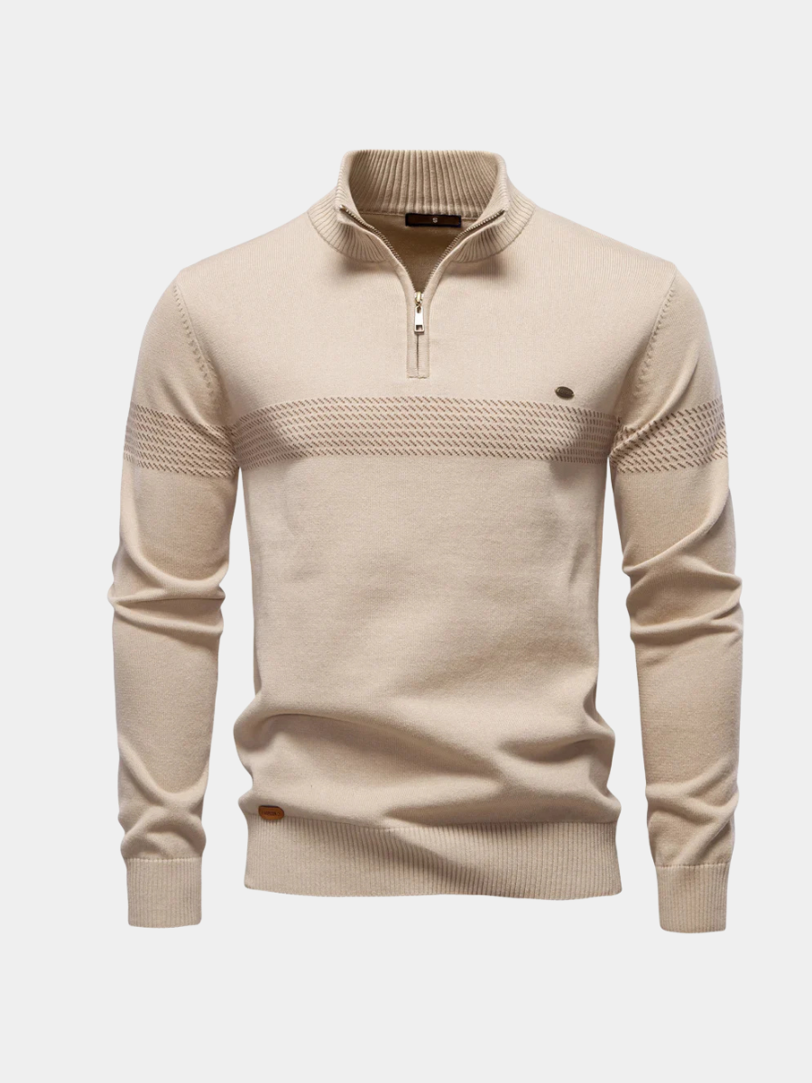 LYON™ |  PULL CLASSIQUE EN MAILLE DEMI-ZIP