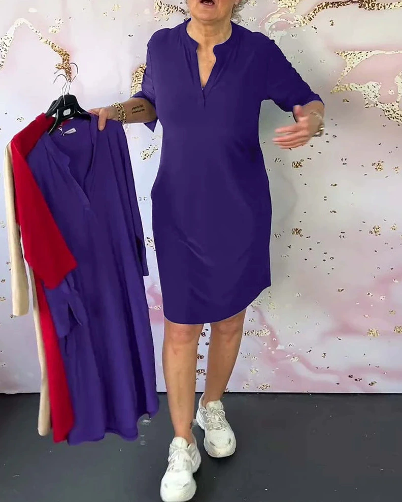 Héloïse™ | Robe Col V Droit