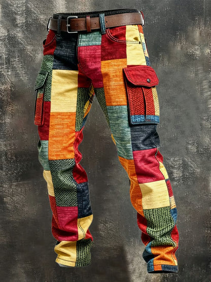 Evan™ | Pantalon cargo homme patchwork