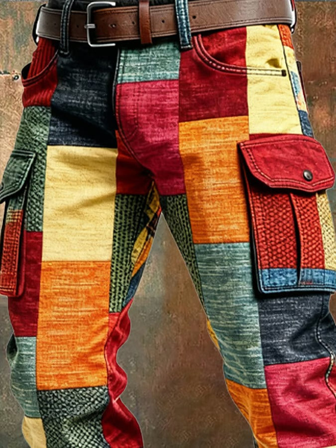 Evan™ | Pantalon cargo homme patchwork