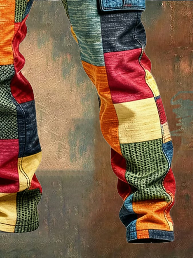 Evan™ | Pantalon cargo homme patchwork