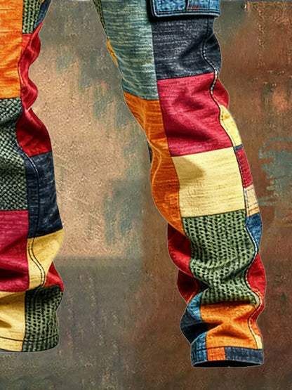 Evan™ | Pantalon cargo homme patchwork