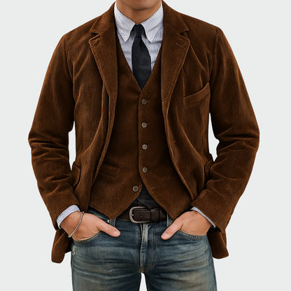 Tommy™ | Ensemble 2 pièces: Blazer et Gilet en Velours