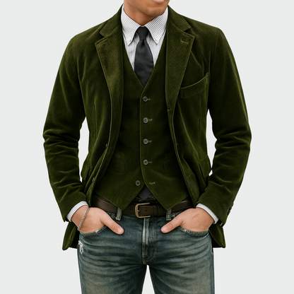 Tommy™ | Ensemble 2 pièces: Blazer et Gilet en Velours