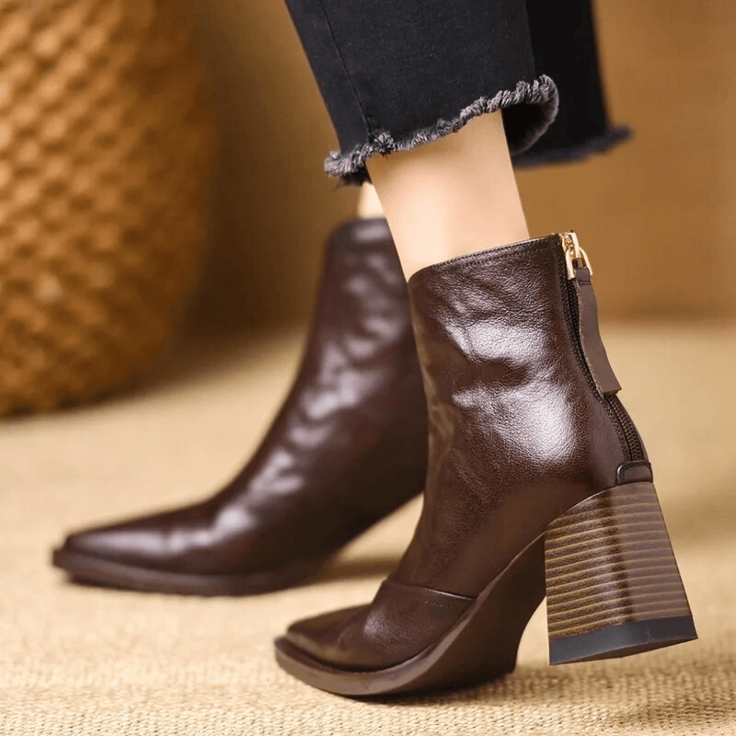 Claudia™ | Bottines de Luxe à Talon Moyen