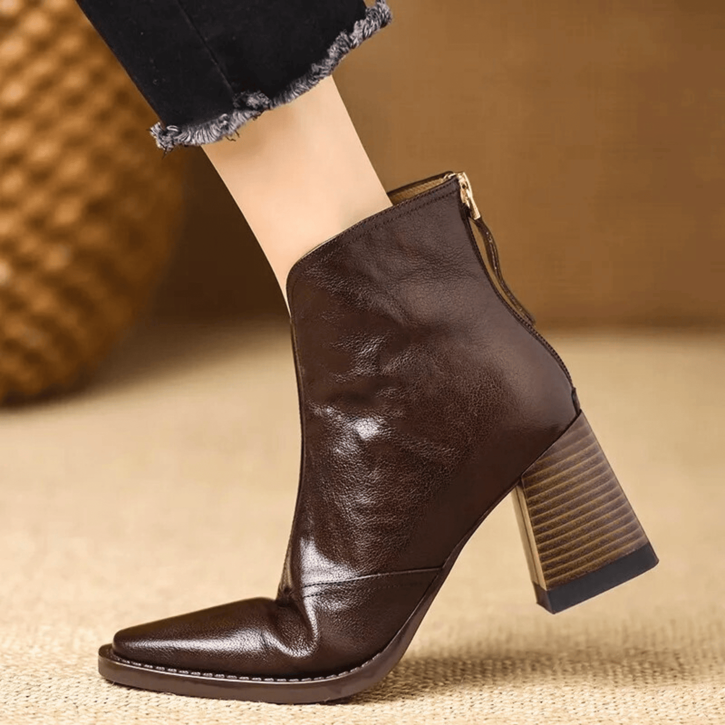 Claudia™ | Bottines de Luxe à Talon Moyen