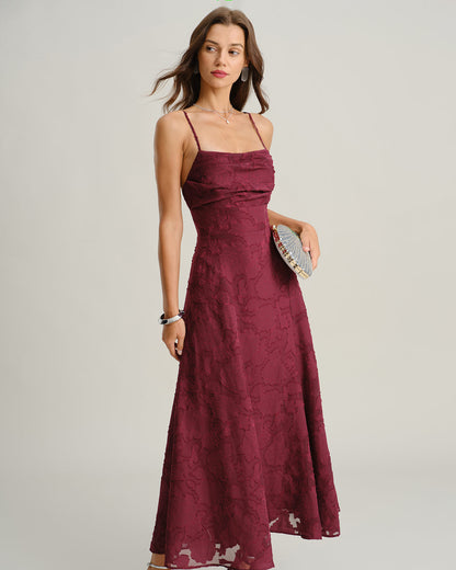 Madeleine™ | Robe Longue Fluide Rouge