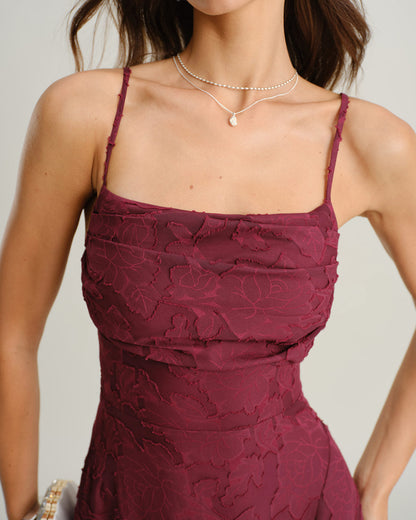 Madeleine™ | Robe Longue Fluide Rouge