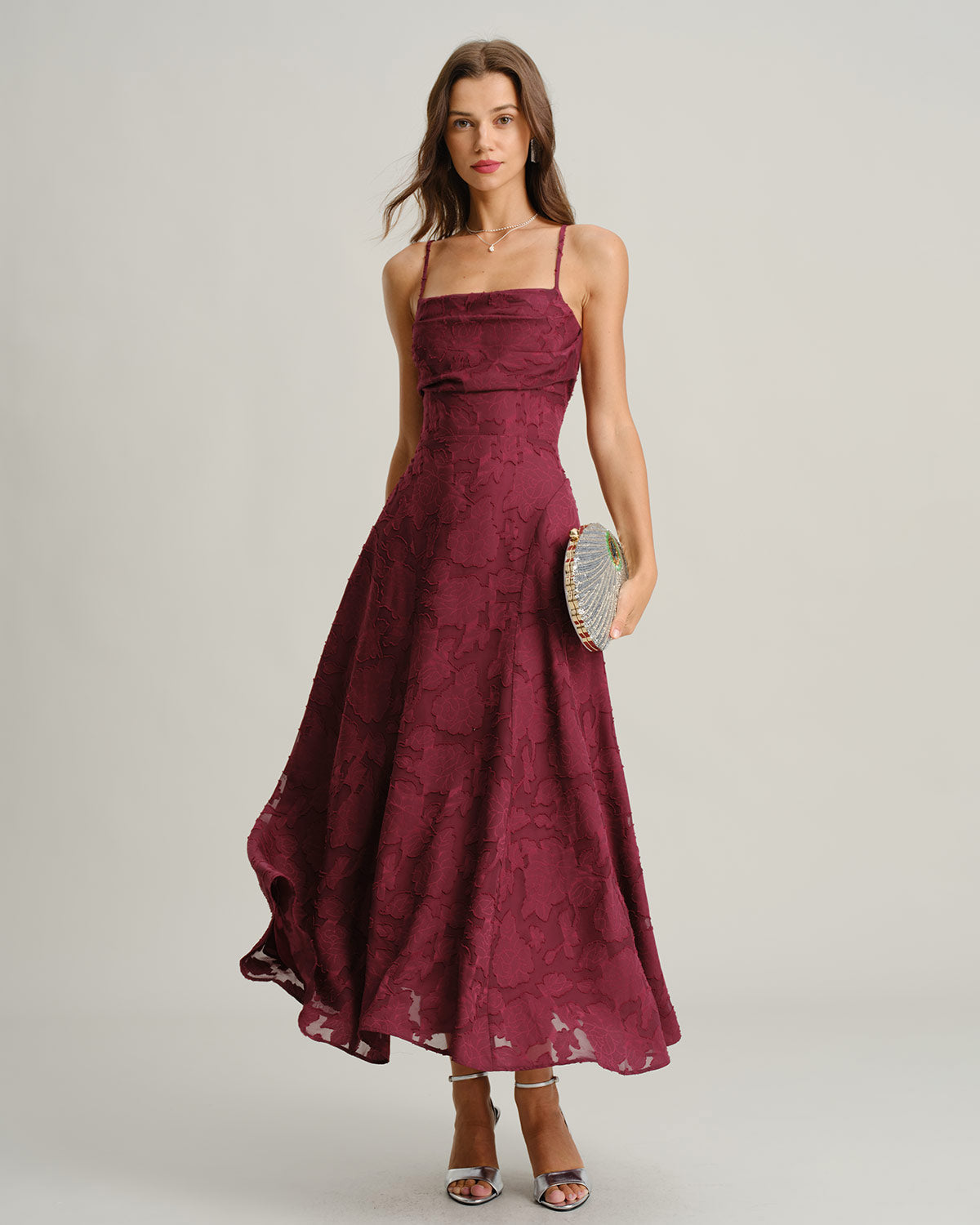 Madeleine™ | Robe Longue Fluide Rouge