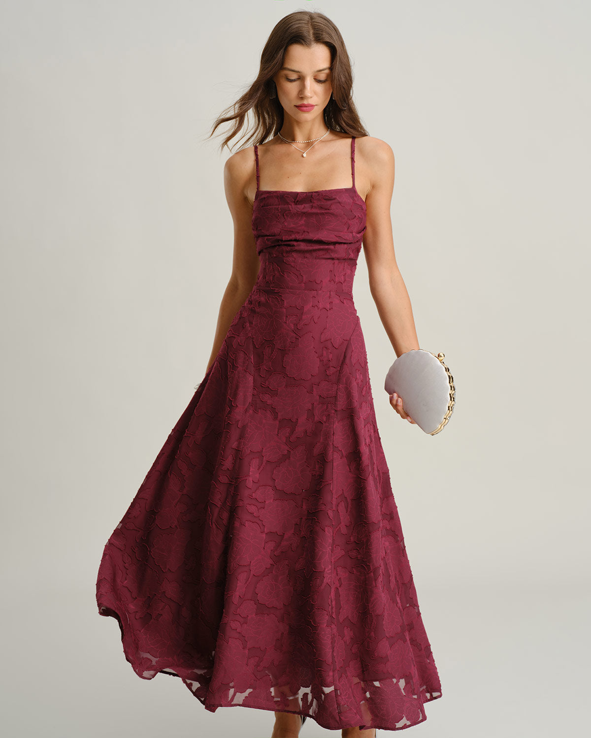Madeleine™ | Robe Longue Fluide Rouge