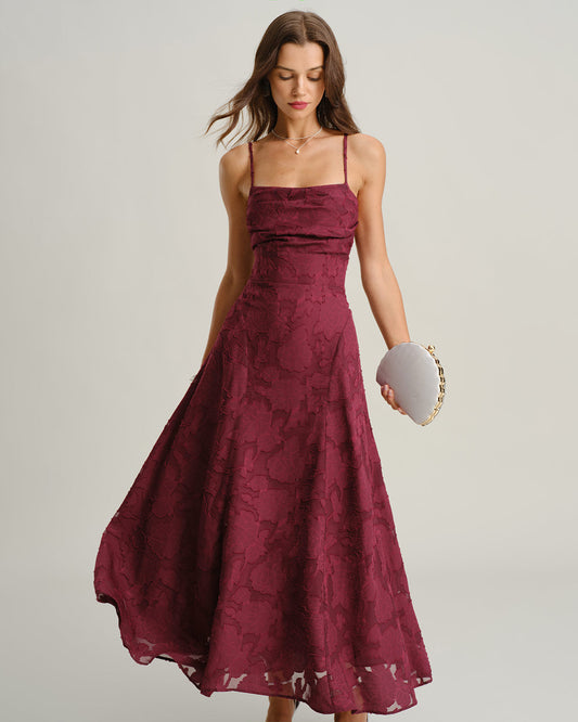 Madeleine™ | Robe Longue Fluide Rouge